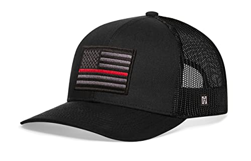 Image of HAKA American Flag Trucker Hat - USA Flag Mesh Snapback Cap for Men, Women & Golf, Patriotic Baseball Dad Hat
