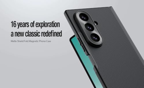 Image of Nillkin Case for Samsung Galaxy Z Fold 8 Ultra (8.0 inch Inch) Super Frosted Shield Fold Magnetic 180 Folding 360 Protection Black Color