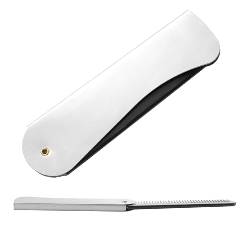 Bartkamm Männer,Bart Kamm Männer,Taschenkamm,Klappkamm,Mini Kamm,Taschenkamm Herren,aus Edelstahl,Faltbarer,1 Stück