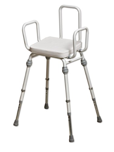 NRS Compact Easy Perching Stool Vinyl M48477 - Modular with Arms and Backrest