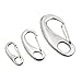 Ldbuejiaja 5 Pcs Stainless Steel Quick Release Hook Eggs Shape Spring Hooks Multifunctional Hiking Camping Belt Carabiner