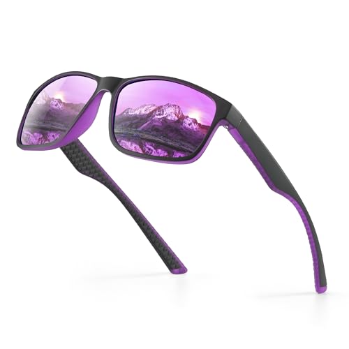 Image of Black Polarized Sunglasses Men - Mens /Womens Sunglasses with UV Blocking for Driving and Hiking