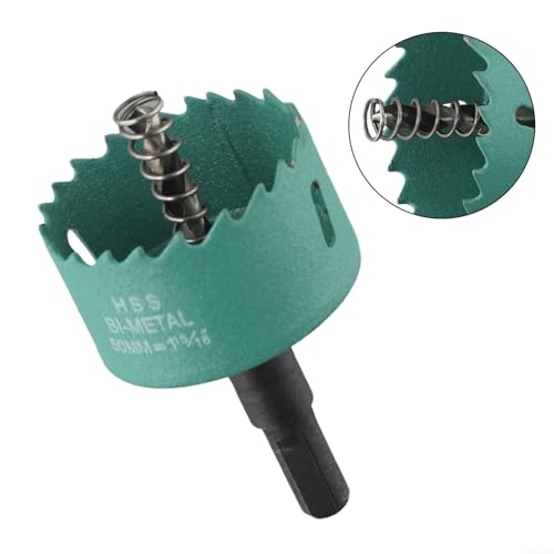 Juego de brocas para madera de bi-metal de 16-50 mm, acero HSS M42, para tablaroca, PVC y aluminio, compatible con mangos estándar (50 mm) miniatura 6