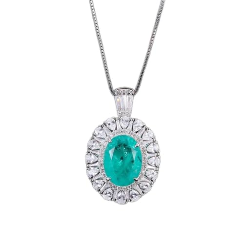 Bijoux d'anniversaire pour femmes : collier pendentif ovale en argent