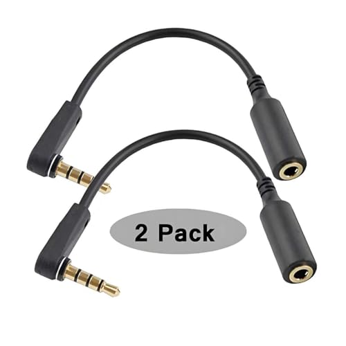 Cable Extensor Audio 3.5mm Jack 2 Pack 6 Pulgadas miniatura 2