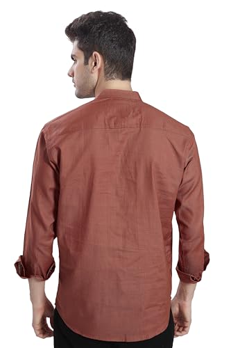 Image of DIVISIVE Men's Slim Fit Full Sleeves Cotton Short Kurta