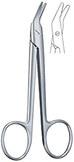 Universal Wire Cutting Scissors, Angled, 1 Side Serrated, 12cm/4.75