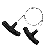 QSTDGVPW Stainless Steel Wire Saw Pocket Camping Survival Tool Emergency Steel Rope Hand Saw Manual Chain Saw for Outdoor, Black