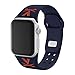 Affinity Bands Virginia Cavaliers Silicone Sport Band compatible with Apple Watch (42/44/45mm Orange Logo/Navy)