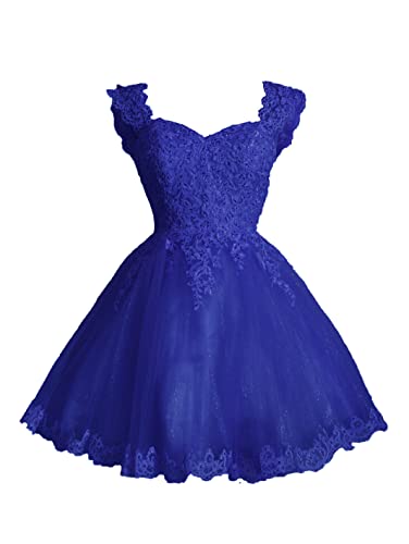 Image of Sweetheart Homecoming Dress Lace Appliques Prom Dress Beaded Lace Mini Dresses