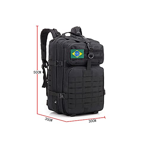 Mochila oxford assault tatica militar outdoor city rock Preto