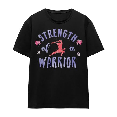 T-shirt Mulan Disney l'esprit de la guerrière en coton noir