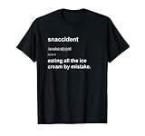 Funny Ice Cream Lover T-Shirt Yummy Snack Food Snacker T-Shirt for Men Women Kids