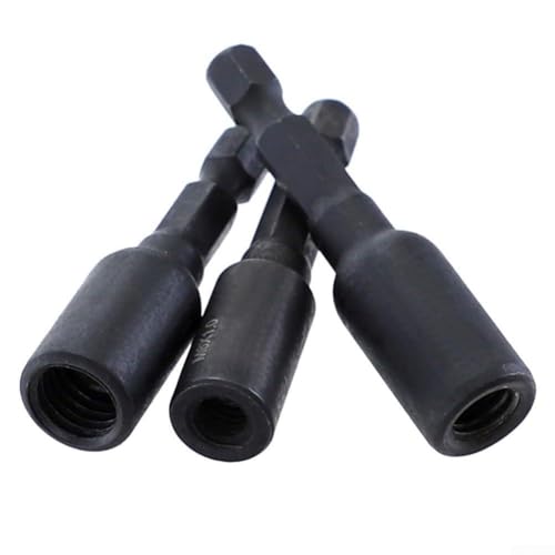 Juego de adaptadores de llave de vaso para tuercas de inserción y pernos de suspensión, M6/M8/M10 autorroscante para material Cr-Mo con vástago hexagonal de 1/4 pulgadas, herramienta de 3 piezas para