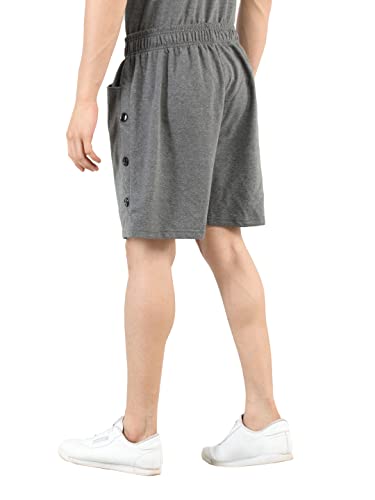 Image of CHKOKKO Men's Regular Cotton Regular Fit Plain Shorts for Men Anthra XXL