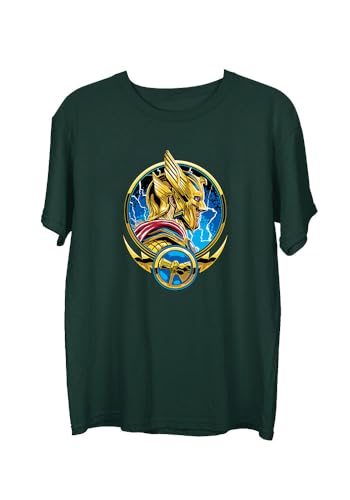 Image of Wear Your Opinion Men's S to 5XL Premium Combed Cotton Printed Half Sleeve T-Shirt (Design: Golden Thor)