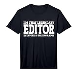 Mens Editor Job Title Employee Funny Worker Profession Editor Performance T-Shirt