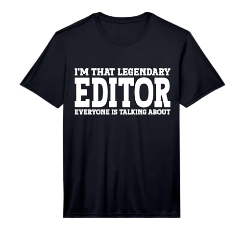 Mens Editor Job Title Employee Funny Worker Profession Editor Performance T-Shirt