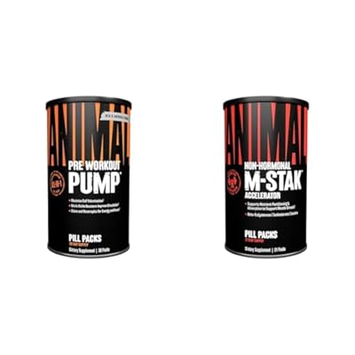 Animal Pump Preworkout (30 Count) M-Stak Muscle Building Stack (21 Count)