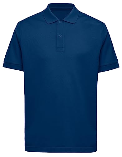 ANZEE Kids Polo Shirts Boys Girls Plain T Shirts Short-Sleeve School Uniform Children Classic Summer Top (Navy Blue Size 5-6 Years)