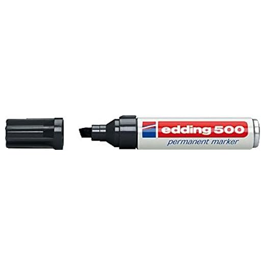 Edding 500 Negro 10pièce (S) Marcador permanente, – Permanente Rotuladores (Negro, Negro, Color blanco, 2 mm, 7 mm, 10 pieza (S))