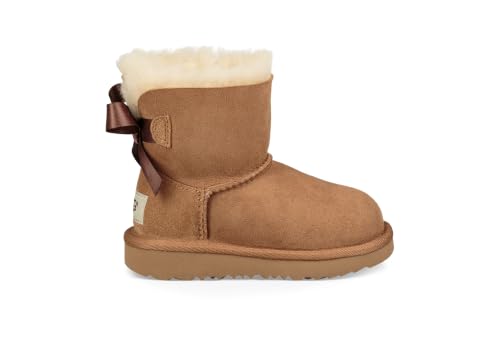 UGG Unisex-Child Mini Bailey Bow Ii Boot, Chestnut, 08