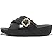Produktbild Fitflop Damen Lulu Kristallschnalle Leder Cross Slides Sandale, Schwarz, 37 EU