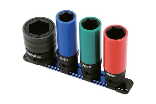 Laser 9173 Twin Drive Impact Wheel Sockets - 4Pc