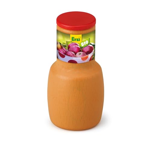 Erzi 18083 Zumo de manzana de madera, cocina infantil, artículo de tienda para niños, juego de rol