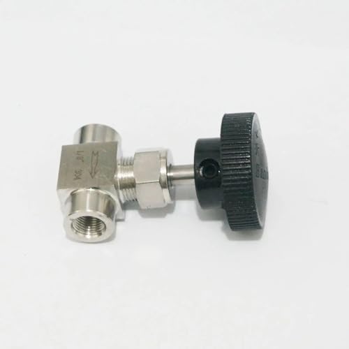 Válvula de aguja de acero inoxidable 304 de 1/8 para control de fluidos 4