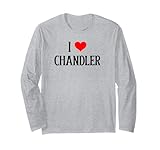 i love chandler i heart chandler, souvenir di viaggio per le vacanze negli stati uniti maglia a manica