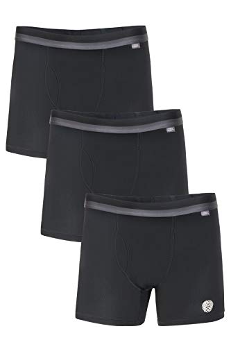 Vince Camuto Men's Microfiber Boxer Brief Multi-Pack, 3Pk All Black Active Stretch, X-Large