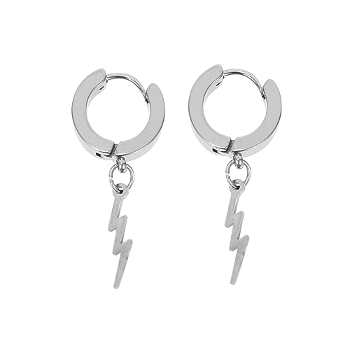 TOPPERFUN Pendientes Punk De Acero Inoxidable Para Hombres y