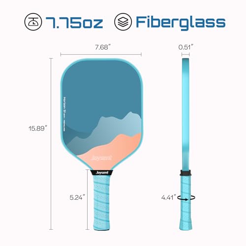 Image of Pickleball Paddles Set of 2, Lightweight Pickleball Racket for Beginner, USAPA Approved Fiberglass Surface Pickleball Set with Non-Slip Comfort Grip