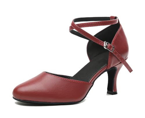 Escarpins pour danse latine et fête de mariage avec talon rouge élégant
