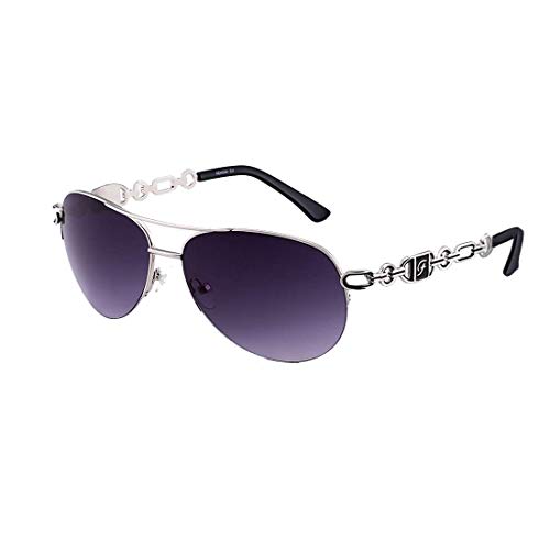 FONHCOO Verspiegelte Sonnenbrille Damen UV400 Brille Vintage Pilotenbrille Retro Sunglasses Women mit auffälliger Verspiegelung (Schwarz)