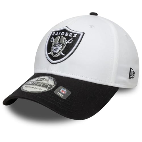 Casquette New Era 39Thirty Raiders extensible avec visière incurvée anti-UV
