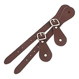 KICHOUSE 2 pièces Sangles Éperon Réglables Cuir Véritable Lot pour Hommes et Femmes Ce...