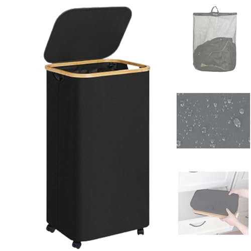 Chariot à linge pliable anti-odeur pour trier le linge sale