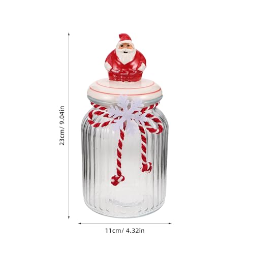 Tarro de cristal para galletas navideñas ideal para mesas de centro y cenas 3