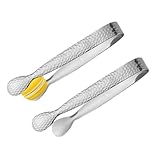 Zuckerzangen, kleine Zuckerzangen | Winzige Zangen für Vorspeisen – 4,3 Zoll Edelstahl Greifclip...