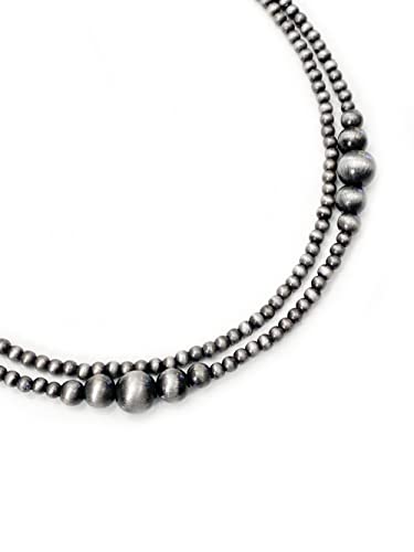 Western Style Navajo Pearl Bead Chain Chocker Necklace3