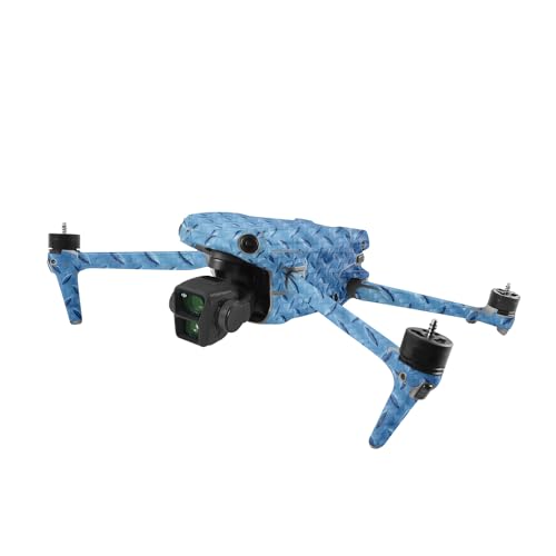 Image of MightySkins Carbon Fiber Skin Compatible with DJI Air 3 - Blue Gridiron | Protective, Durable Textured Carbon Fiber Finish | Easy to Apply