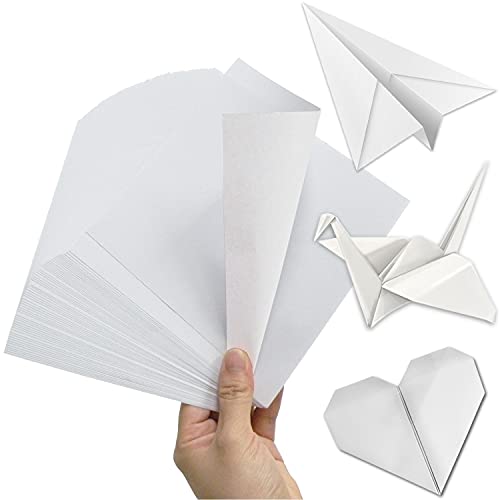 White Origami Paper 400 Sheets 6x6 inch 15x15 cm Double-Sided 6 inch Square Folding Paper for Arts and Crafts Projects