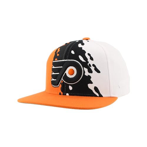 Image of ZHATS NHL Unisex-Adult NHL Officially Licensed Adjustable Snapback Hat Flat Bill Z11 Retro Paintbrush