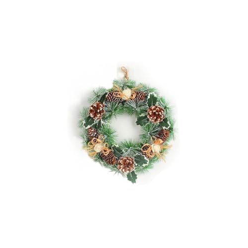 Décorations extérieures de Noël FLXHSA | 2 Couronnes de vacances de porte et fenêtre