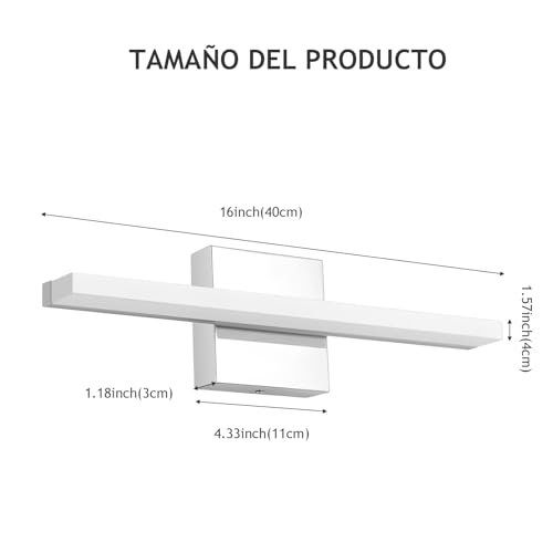La mejor comparación de Lámpara espejo baño comprados en linea. 12 Imagen adicional