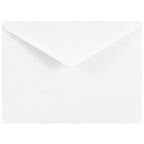JAM PAPER 4Bar A1 Invitation Envelopes with V-Flap - 3 5/8 x 5 1/8 - White - 25/Pack