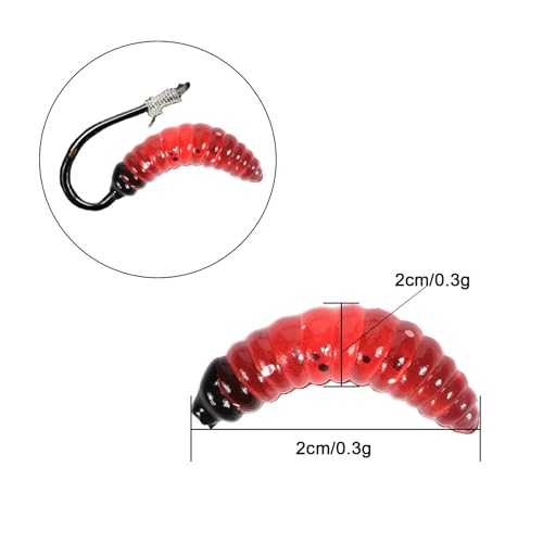 Worms for Fishing Soft Lures 100Pack Simulation Earthworm Fake Worm Soft Fishing Lures, Soft Plastic Worms Lures - Image 2