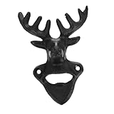 LIFKOME Vintage Wall Mounted Bottle Opener Rustic Beer and Wine Opener for Home Bar Sturdy Metal Design Easy...